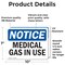 Signmission Medical Gas In Use OSHA Notice Sign, Vinyl Decal, 10in W x 7in L, 2PK OS-2PACK-NS-D-710-L-14180 - alternate 3